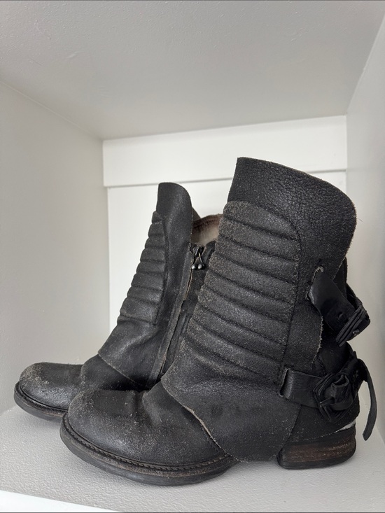 Shoes - Airstep Black Quilted Ankle Boots - Women's Fashion Boots